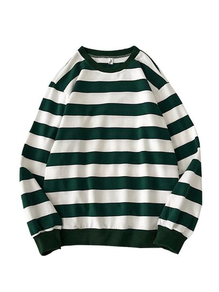 

men's sweaters men classic striped pullover male sweatshirt streetwear hip hop rainbow sweater clothes 2021 casual, White;black