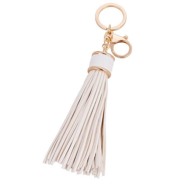

fashion casual leather tassels women keychain bag pendant alloy car key chain ring holder retro jewelry llavero ch500 h wmtnun