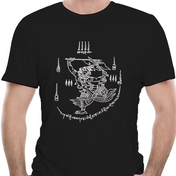 

shirt mate tattoo sak yant thai traditional artist font hanuman black hah taew gift for yogi screen print stencil sweatshirt hoodie t shirt