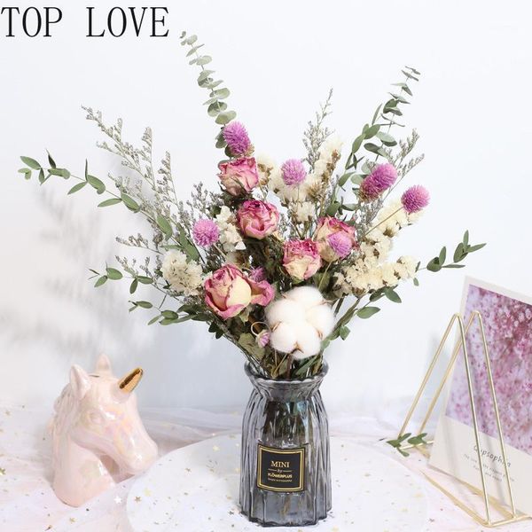 

natural dried flower gypsophila bouquet diy home wedding party decor festival ceremony flores preservadas rose eternelle1
