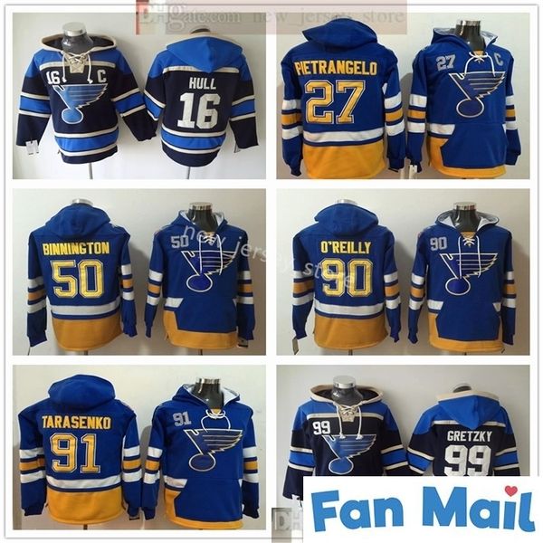 

st. louis blues hockey hoodies sweatshirts 91 vladimir tarasenko 99 gretzky 16 brett hull 27 alex pietrangelo 90 ryan o'reilly binningt, Red