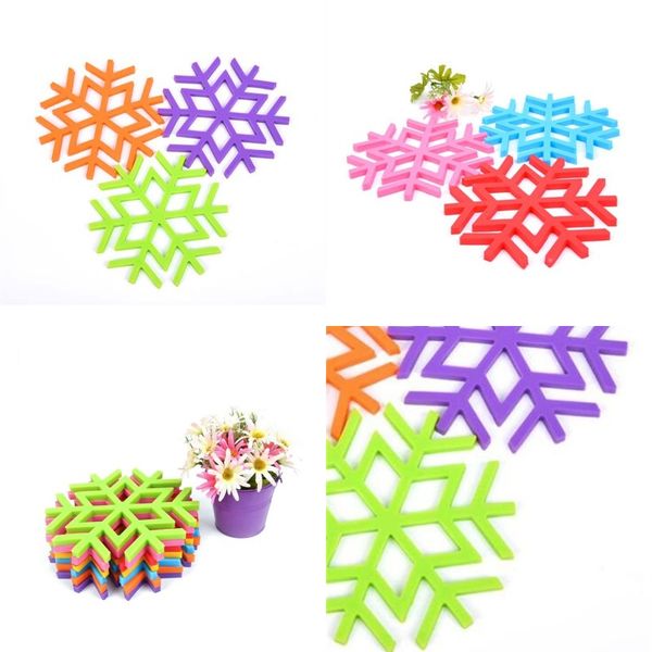 

kitchen accessories place pad silicone heat insulation table mat originality snowflake placemat with popular 3 98mc j1