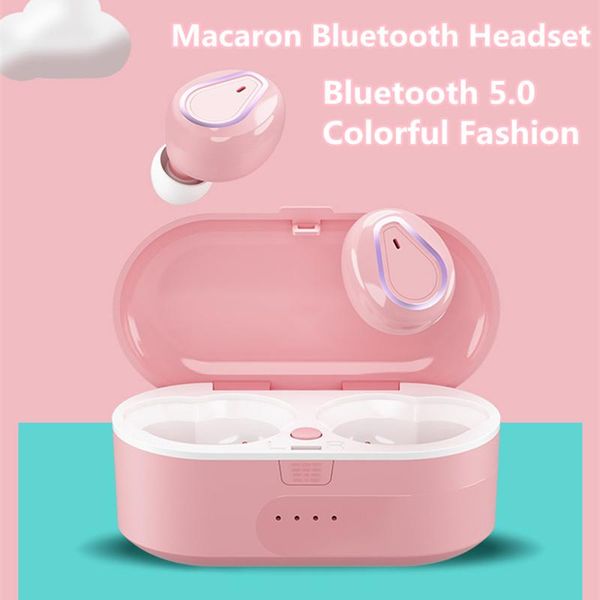 

tws bluetooth wireless earphones hifi stereo music touch control headest auto paring earbuds portable macaron sports headphones