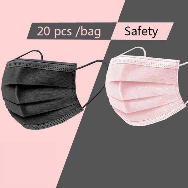 

ear disposable face masks kid mask with elastic loop 3 ply breathable for blocking dust air pollution protection sh