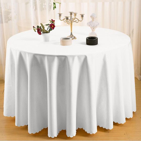 

white ivory black polyester for wedding events party l home table decoration round tablecloth
