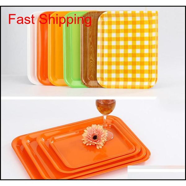 

27*20cm 33*25cm rectangular breakfast plate plastic tray l cake fast food bread frui qylsvn my_home2010
