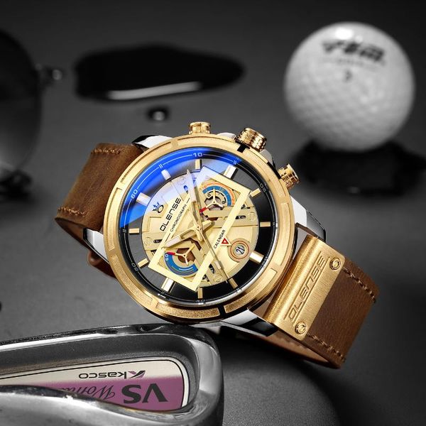 Relógios de pulso 2022 chocolate rosa ouro luxo relógio de quartzo para homens data automática relógio de pulso esporte cronógrafo relógio