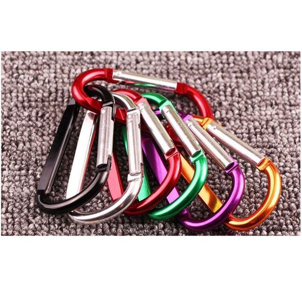 

1 pcs booms fishing aluminum alloy carabiner keychain outdoor camping climbing snap clip lock buckle hook fishing too qylwmp