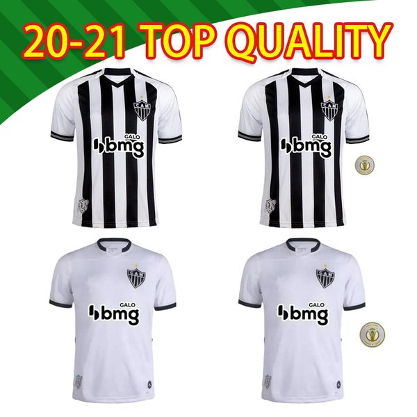 

20 21 atletico mineiro jersey soccer home #10 r.oliveira #9 v.chara soccer shirt away white football uniform, Black;yellow