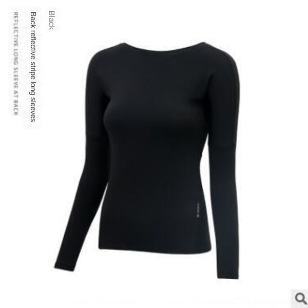 

zfkdf spring and autumn student clothes strip strip yoga clothes yoga clothing stretch long-sleeved t-shirt slim back reflective reflective