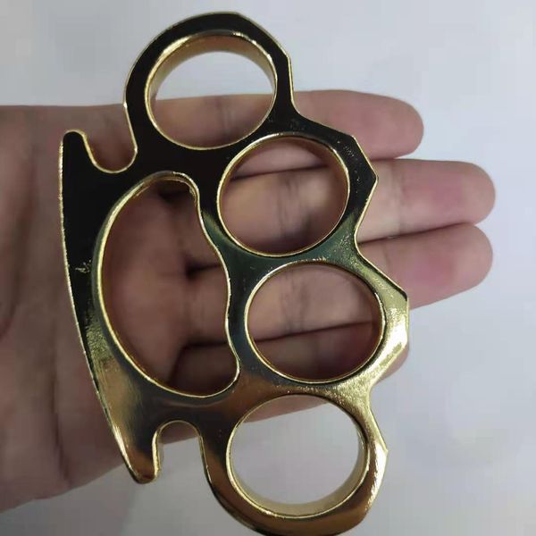 

thick 12mm brass knuckles knuckle duster gold silver 24