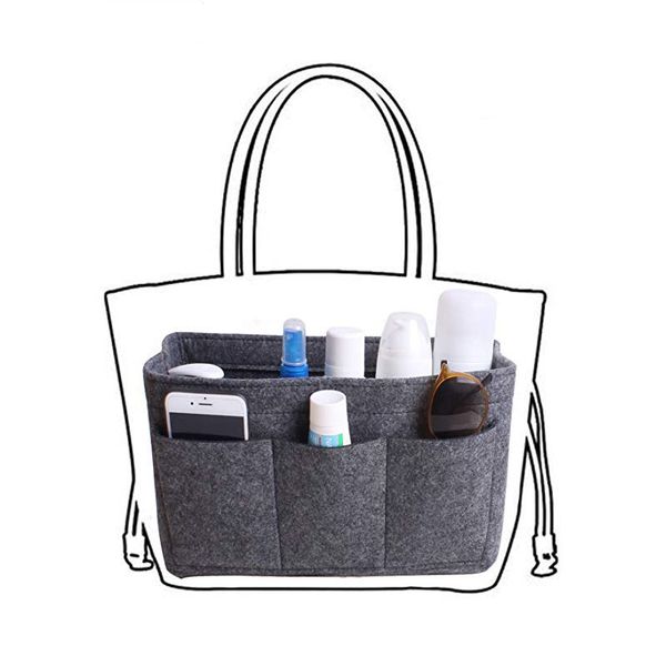 

fits handbag bag toiletry purse insert organizer for tote storage bag,cosmetic bags organizer bags felt makeup travel for utkhn