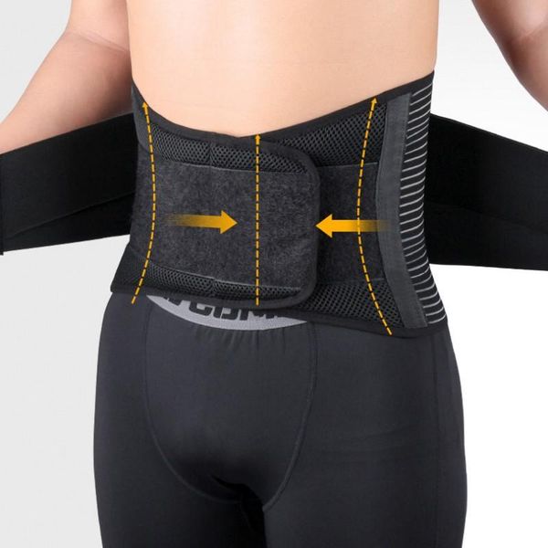 

waist support belt adjustable compression lumbar wrap brace protection sport safety gym exercise fitness sportswear accessories, Black;gray