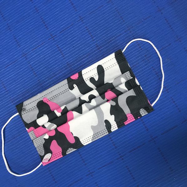 

black nonwoven ply camouflage 3 disposable pm2.5 50pcs face mouth masks respirator protection fabric du