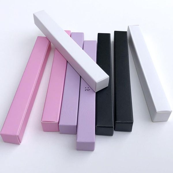 Scatola per matite per eyeliner in bianco Scatole per imballaggio per eyeliner con penna per ciglia con glitter rosa nero RRB13535