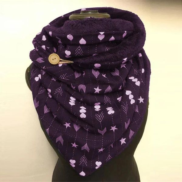 

ropa de invierno mujer женская зимняя теплая рождественская печать кнопки wrap вскользь теплый шарф шарф женские женские хеллоуин хиджаб, Blue;gray