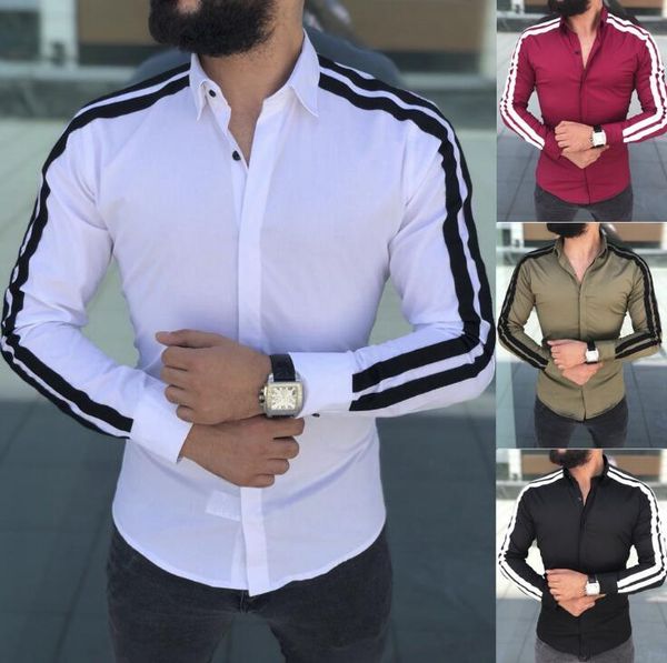 

spring autumn features shirts men casual shirt new arrival long sleeve luxury casual slim fit male shirts, White;black