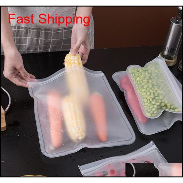 

s/m/l eva food storage bag containers refrigerator food fresh bag reusable fruit vegetable sealing bags kitc qylokx lipper