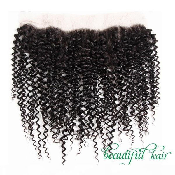 

pre plucked 13x4 ear to ear water wave deep wave kinky curly lace frontal closure part lace frontal closure, Black;brown