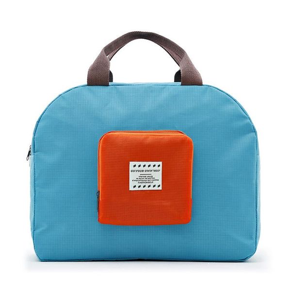

travel luggage organizer foldable travelling handbag dustproof nylon duffle package pouch women lightweight storage bags xa501f