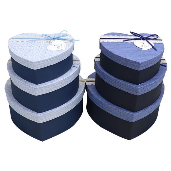 

gift wrap valentine's & wedding heart shape textured paper box with writing tag bowknot holding flowers, chocolates or other gifts