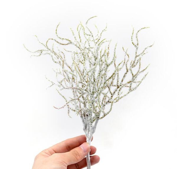 

christmas 6pcs/lot flower grass home white craft pine winter decoration diy wrist wreath gift artificial plant