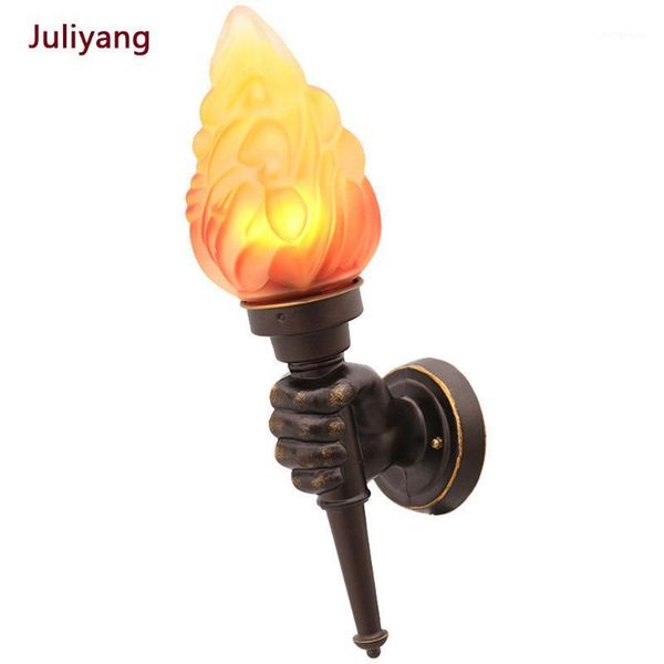 

wall lamp creative torchbearer retro art light b&b torch bar restaurant cafe aisle indoor lighting ac85-265v1