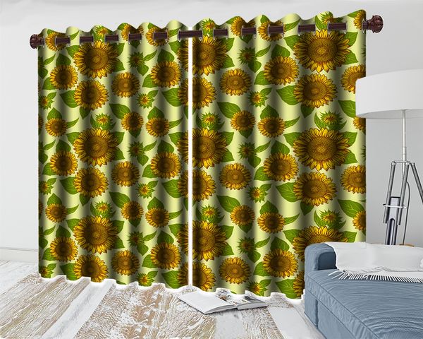 

3d flowers blackout curtain golden delicate flowers 3d curtains romantic floral modern decoration 3d window curtains