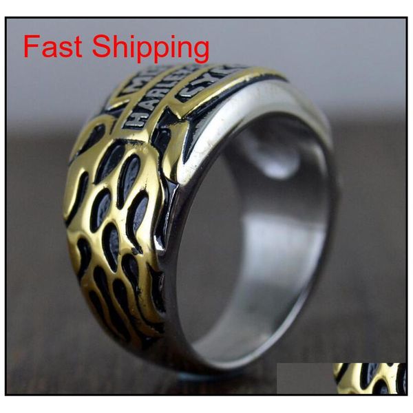 

new men punk band 316l stainless titanium steel fashion personality gold silver harley motorcycle jewelry qylrws bde_home