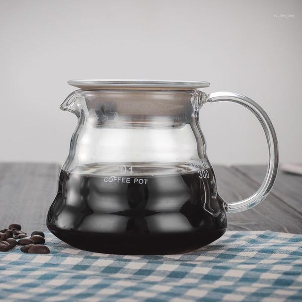 

coffee pot carafe drip 360ml 600ml 800ml v60 pour over glass range coffee server kettle brewer barista percolator clear1