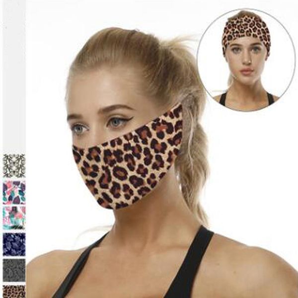 

yoga elastic hair bands sweat absorbing sports headband gym anti-slip slim for fitness fashion turban leopard pattern sw jllxvq