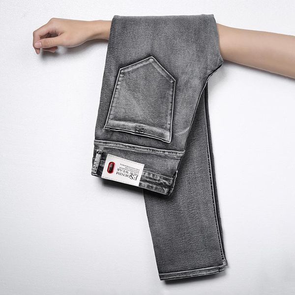 

2020 new men's gray casual jeans male fashion washed denim trousers classic trend brand plus size cowboy trousers1, Blue