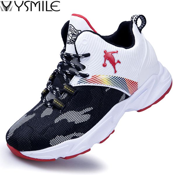 

boys basketball soft non-slip kids sneakers girls children sport shoes outdoor boy trainer basket, Black