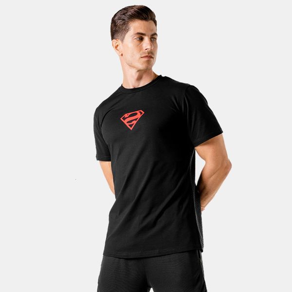 

20 new quick drying short fall sleeve t-shirt outdoor superman training men's yoga fitness suit, Gray
