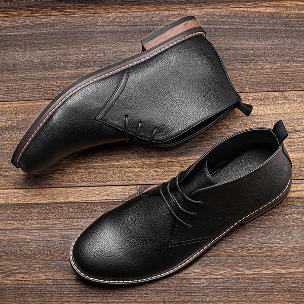 

men chukka boots size -12 ankle boots comfortab men shoe wootten brand 2022 walking shoes for men #kd587, Black