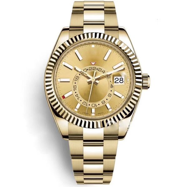 

fashion rose gold mens mechanical automatic movement small calendar 42mm stainless luminous business wristwatches waterproof watch watches, Slivery;brown