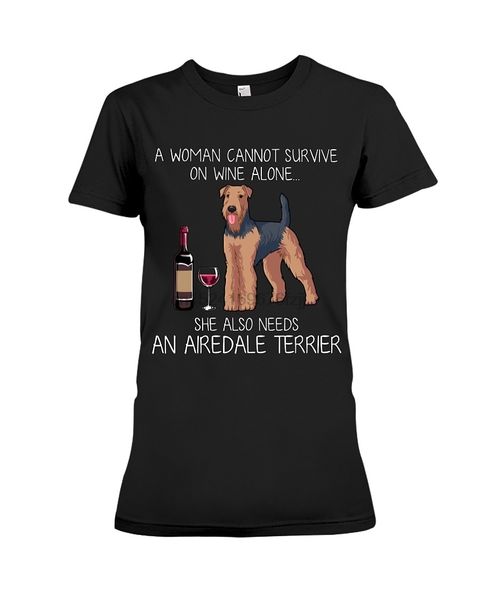 

wine and airedale terrier sport hooded sweatshirt hoodie
