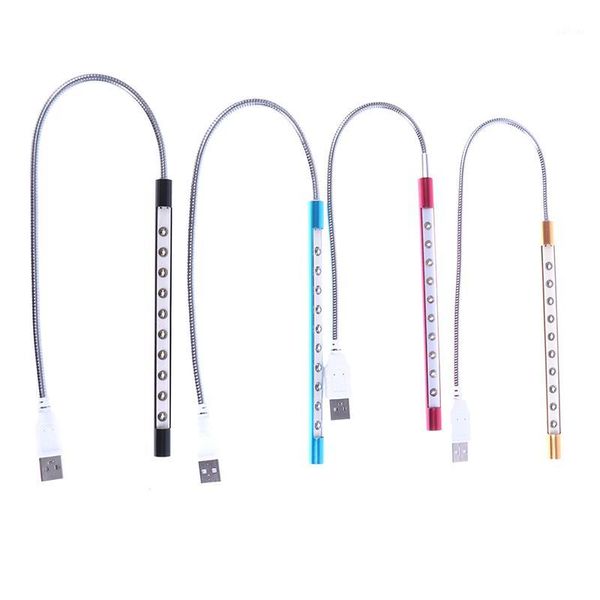 

gadgets mini flexible usb led 10 light computer reading lamp for lappower bank1