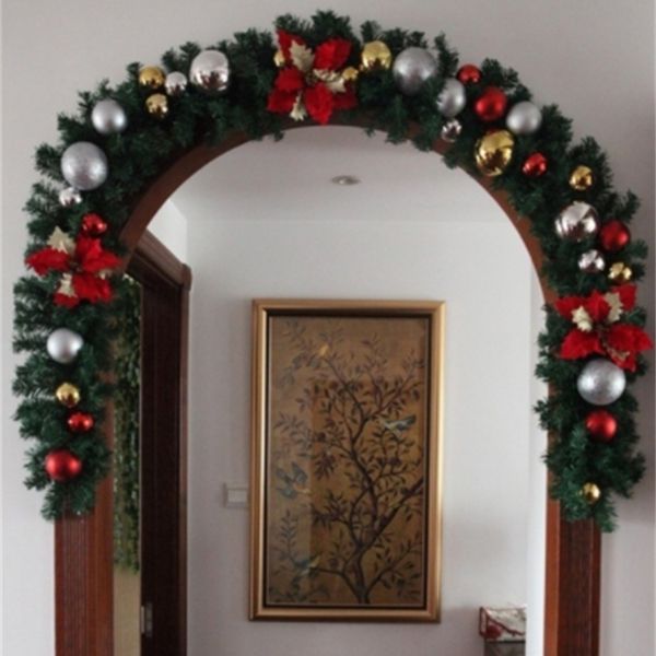 

luxury tree rattanthick mantel fireplace christmas garland pine