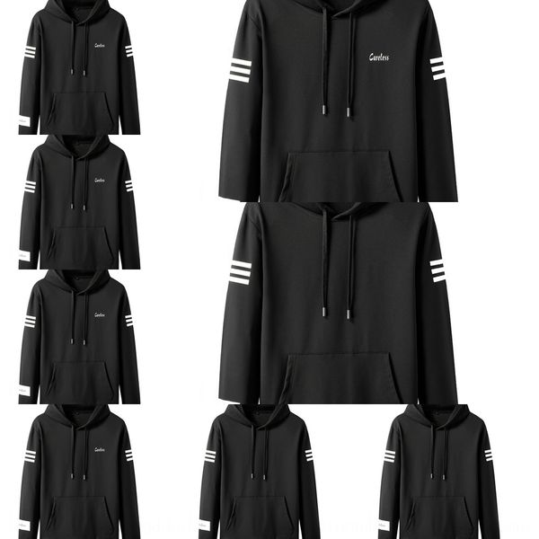 

men's hoodie loose casual hoodie spring and autumn pullover pullover pullovercoat pulloverins sports korean fashion autumn coat asil0 a, Black