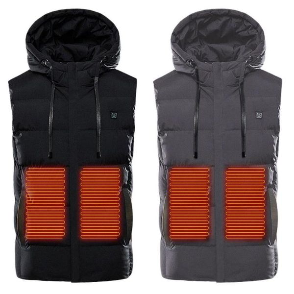 

heating vest 2020 new 5v / 2a usb charging smart heating vest constant temperature 10000mah portable charger outdoor warmth, Gray;blue