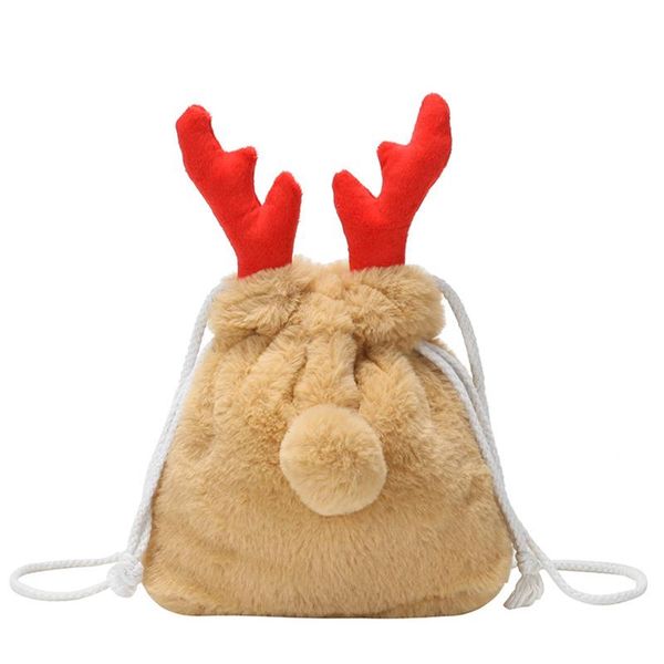 

fashion 2020 new winter plush elk bag female new christmas gift chain small bag shoulder messenger female small satchel