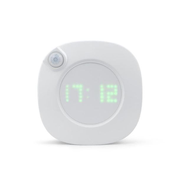 

led wall lamp motion sensor bathroom bedroom wall stairs light smart clock display magnetic lights lighting