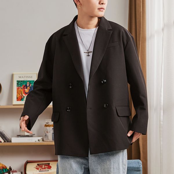 

the new age season male han edition loose loose joker blazer tide handsome handsome 201027, White;black