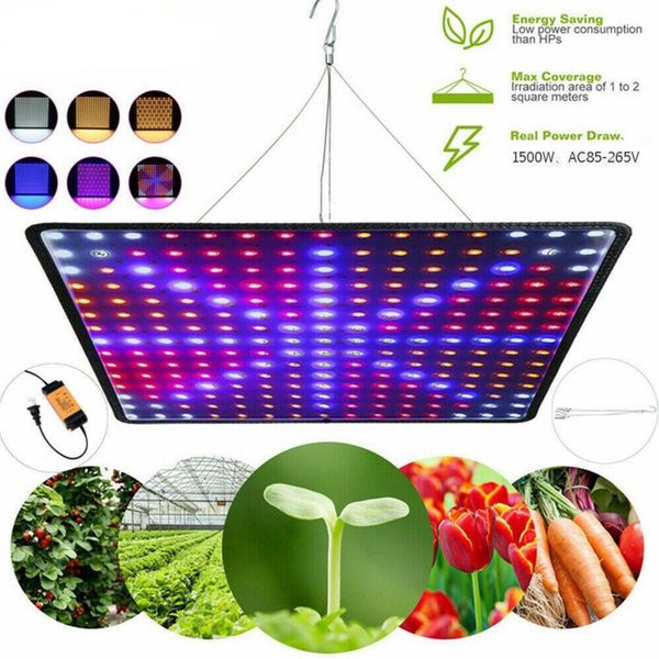 

led grow огни 1000w полный спектр крытый grow лампы, растениеводство свет палатка fitolampy фито уф ик красный синий 225 led flower seed