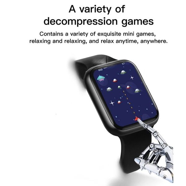 

t500 phone music watch heart rate prsure blood oxygen monitoring exercise meter step smart br