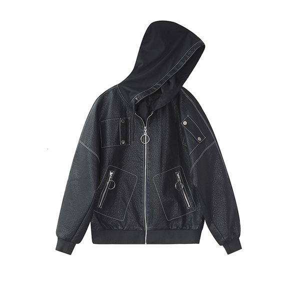 

women's leather jacket, masked faux wallet, informal style, by autumn 2020