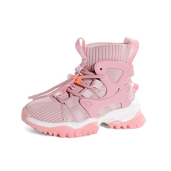 

children's shoes 2020 new mesh high-help kids sport shoes breathable fashion boys girls sneakers size 26-37 1006, Black;red