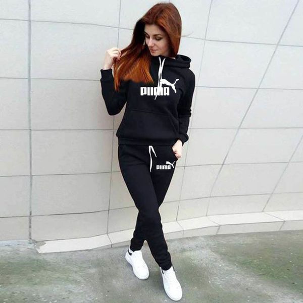 

long sleeve tracksuit women running set winter fall jogging sweat pants sportswear female sport suits hoodies c1103, Gray