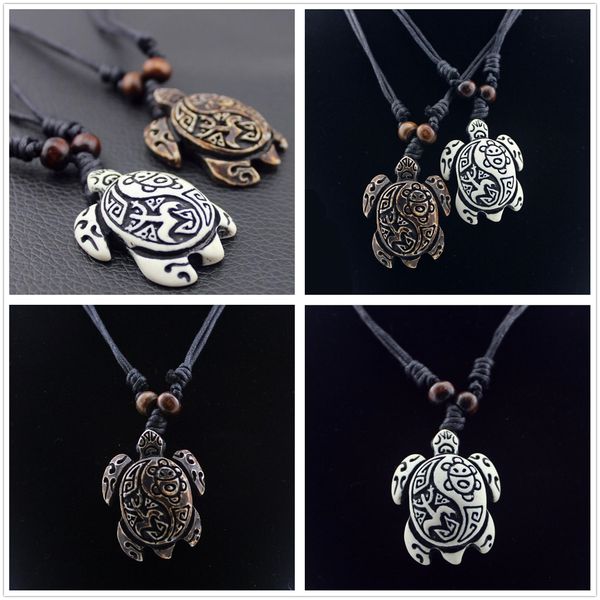 

new retro tribal resin turtle choker pendant necklace charm jewelry black cord gift decor ing, Silver